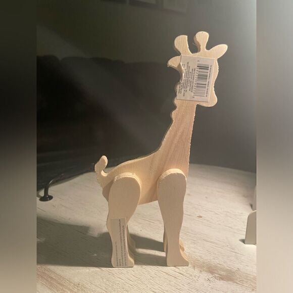 NEW Giraffe Wooden Natural Unfinished Animals Do It Yourself Ready to Paint & D - Picture 5 of 7